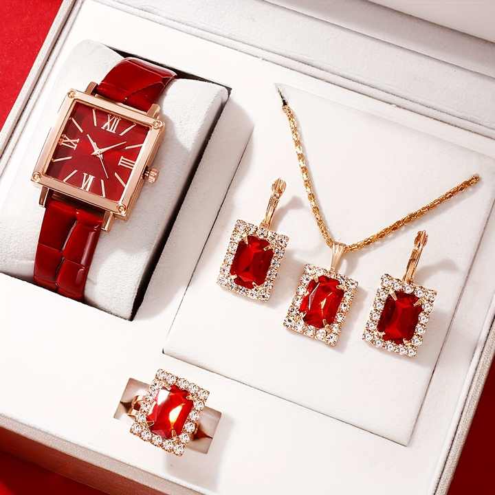 Elegant women's watch bracelet studded with stones 