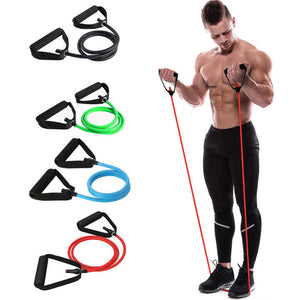 Rubber resistance band exercise 