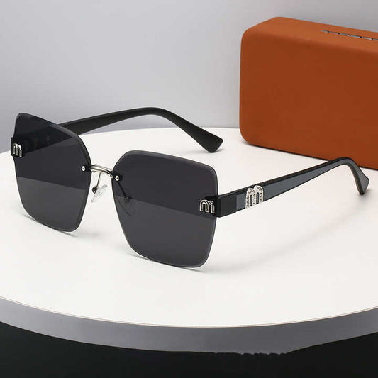 نظارات شمسية نسائية Fashionable rimless women's