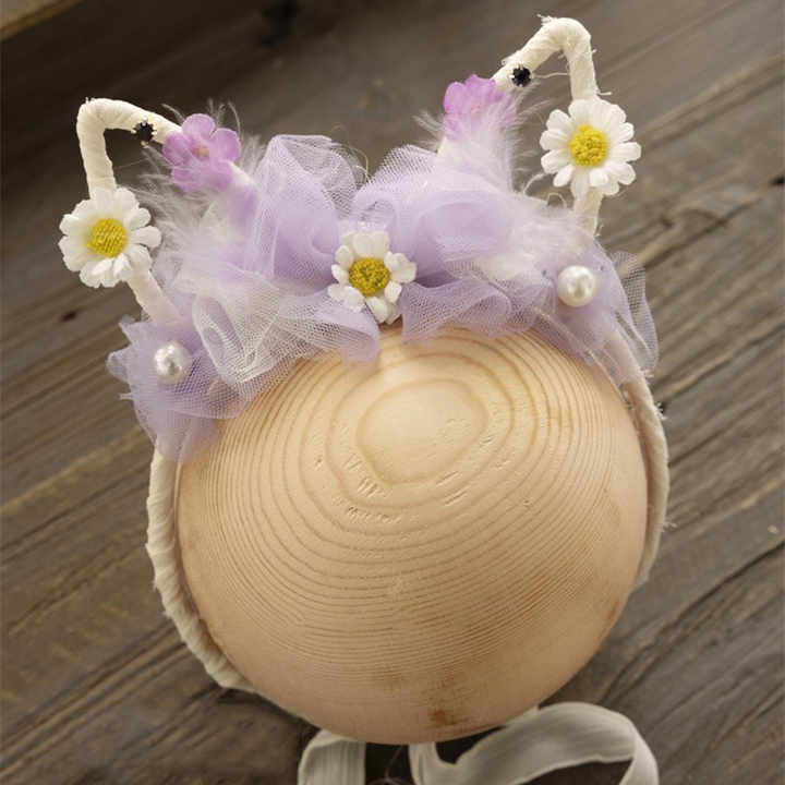 Newborn Photography Props, Handmade Headwear, Baby Supplies, Bunny Hairpin, Hair Clip, Photo Props, Headwearمستلزمات أطفال حديثي الولادة للتصوير الفوتوغرافي ، أغطية رأس يدوية ، مستلزمات أطفال ، دبوس شعر أرنب ، دبوس شعر ، إكسسوارات صور ، أغطية رأس