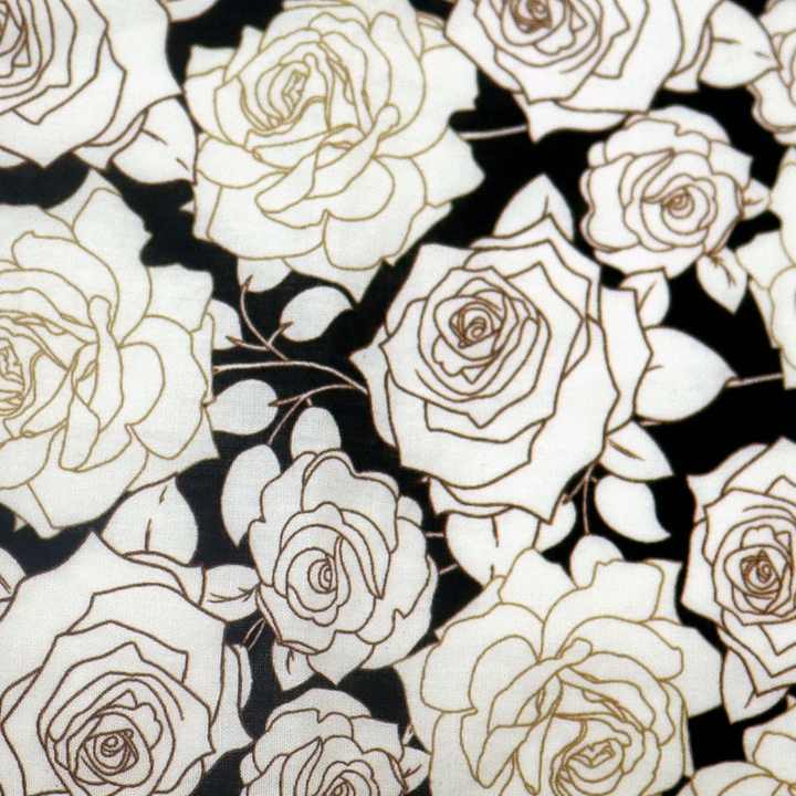 Cotton Fabrics for Clothing - Liberty London Digital Rose Print 