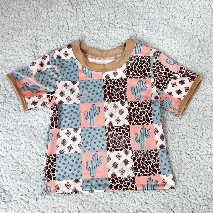 DH OEM New Style Summer Cow Girls Summer Clothing Set 