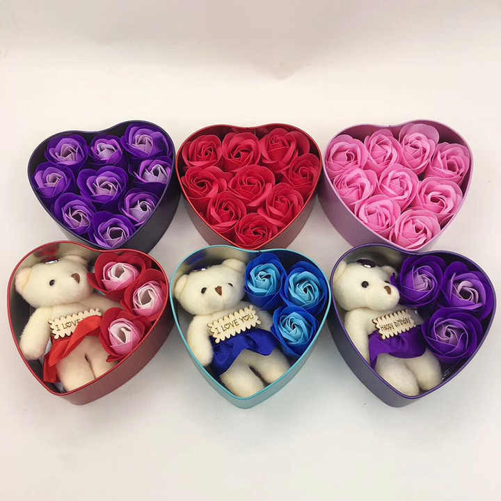 Box Scented Bath Rose Gifts - Beautiful Flower Box 