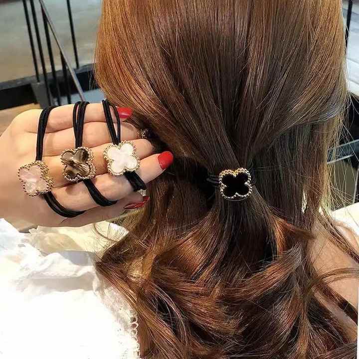 Flowers Hair Rubber Bands Corduroy 