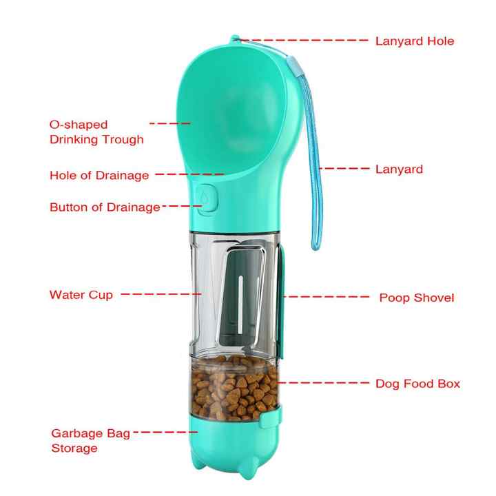 Pet Dog Water Bottle Feeder Bowl 