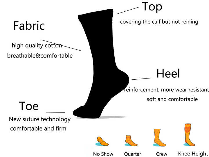 Factory Custom Logo Socks High Quality Custom White 