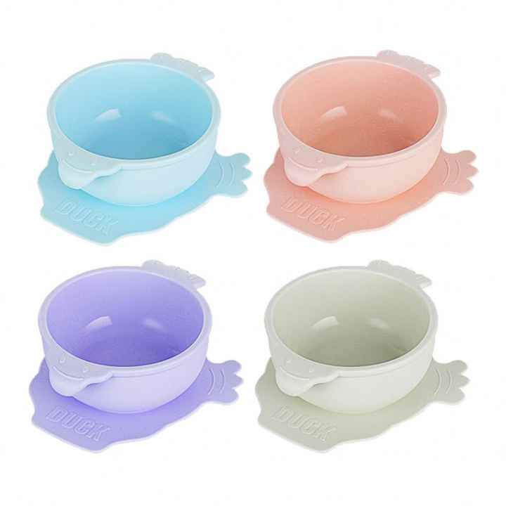 Wholesale Supplies Dinnerware Baby Products BPA Free Soft Suction Spoon Silicone Plate Baby Bowl Waterproof Baby Bibs 
