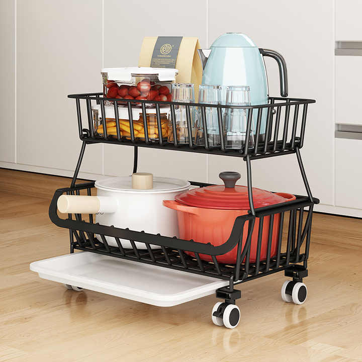 Metal Kitchen Home Organizer Home Organizer Wire Fold Stackable Baby Toys Metal Fruit Vegetable Storage Baskets 