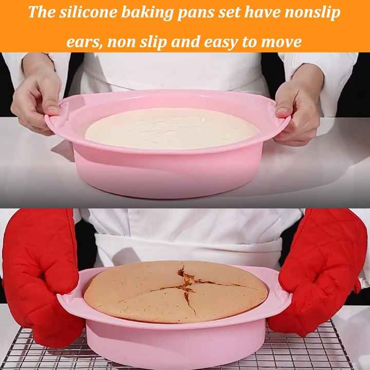 Piece BPA-Free Nonstick Silicone-Bakeware Set 