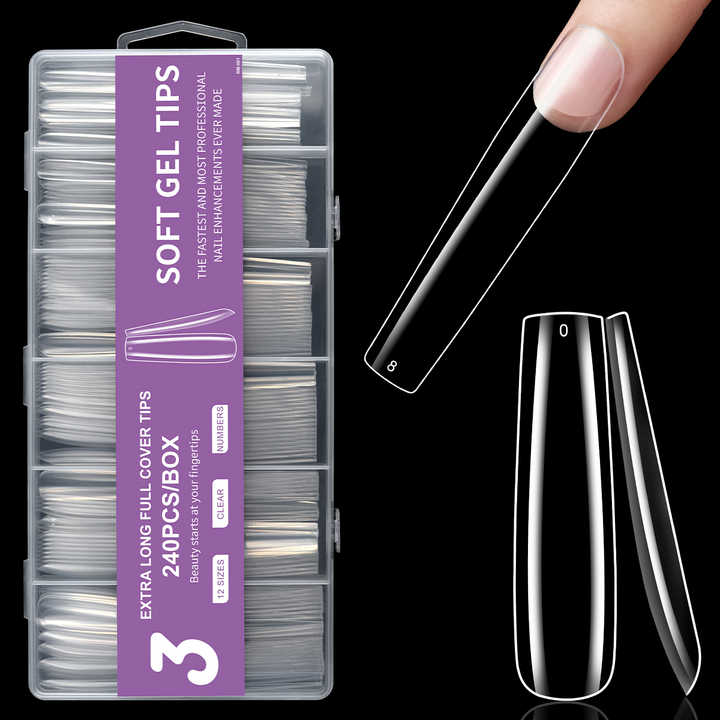 transparent artificial nails 