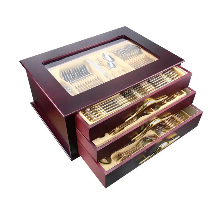 Cutlery set, forks and spoons 