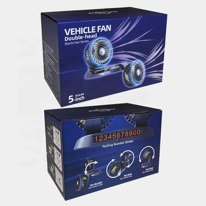 Factory Wholesale 12V 24V Electric Fan Double Head. 