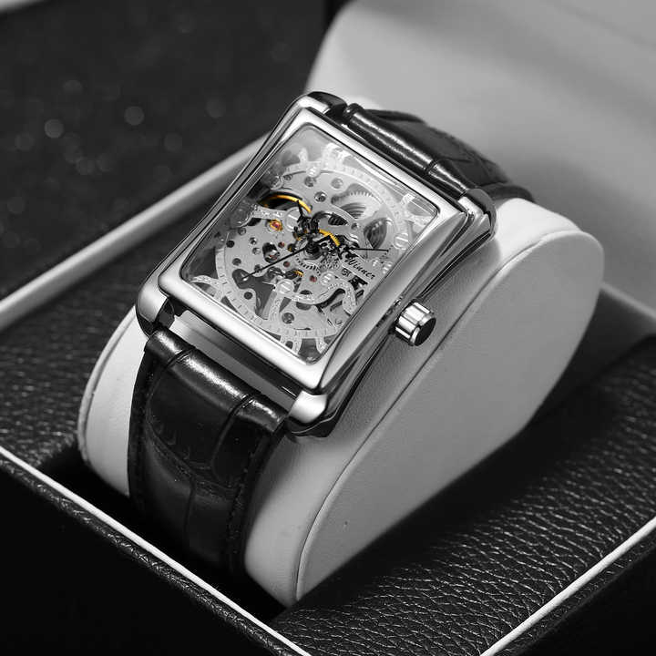 Winner 2024 Luxury Men's Leather Strap Watch 