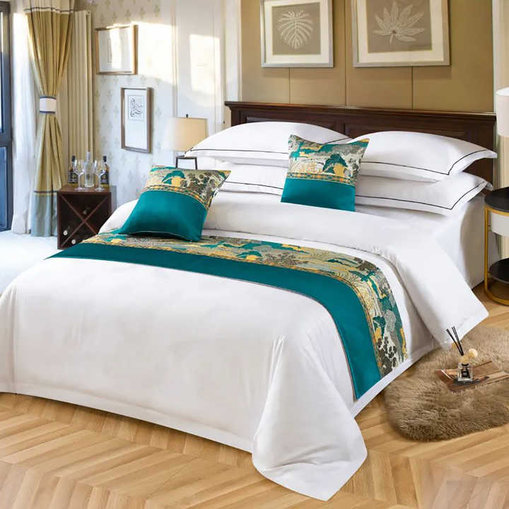 Luxury Cotton Queen King Size Bed Sheet Set and 
