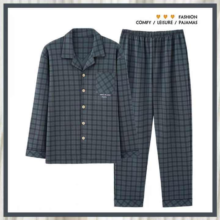 Men's long-sleeved sleepwear 