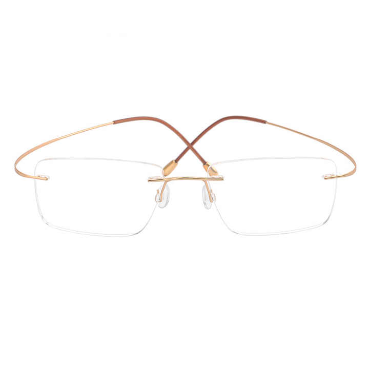 Japan Pure Titanium Rimless Executive Eyeglasses 