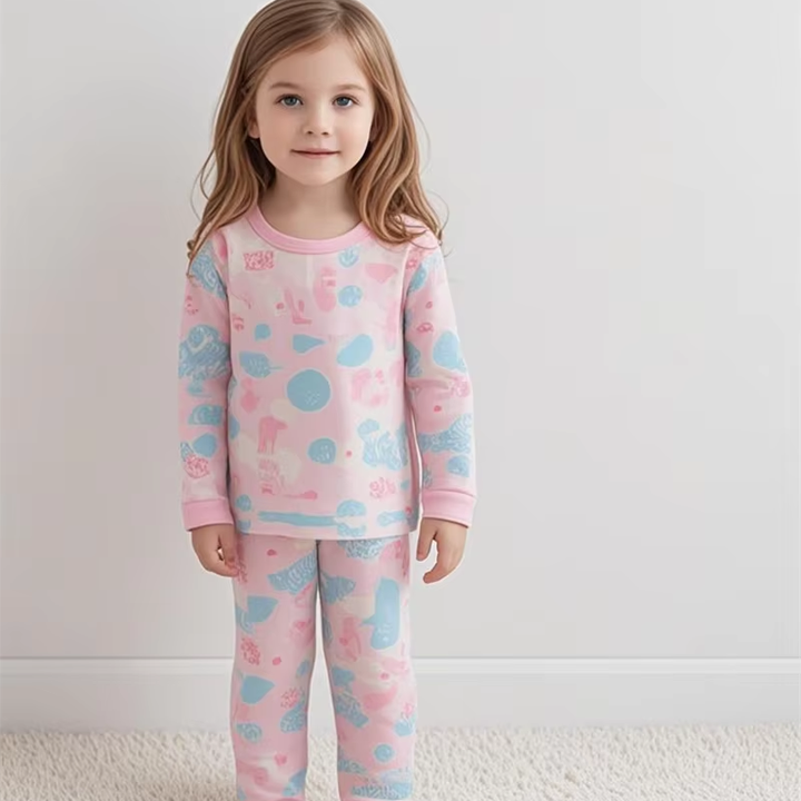 أعلى مستوى من المصنع جودة مجموعة بيجامات من الخيزران للأطفال والفتيات الأولاد قصيرة الأكمام Top Quality Factory Bamboo Pajama Set for Kids Girls Boys Short Sleeve and Pants Soft Breathable Pajamas Custom Print