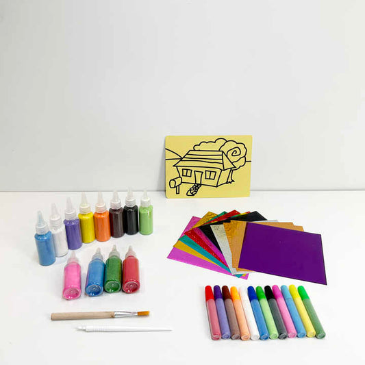 Sand drawing cards educational games