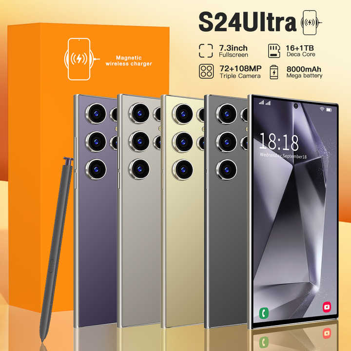 Samsung24 Ultra 16+1 Sim 5G &amp; 3G/4G Gaming Smartphone with Dual SIM CPU and 65W Shockproof Fast Charging Features 