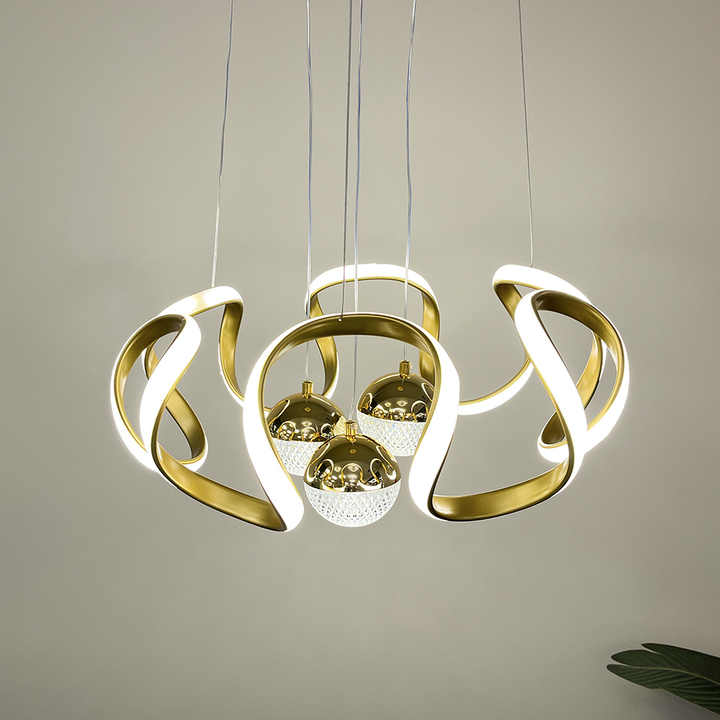 gold studded pendant lights 