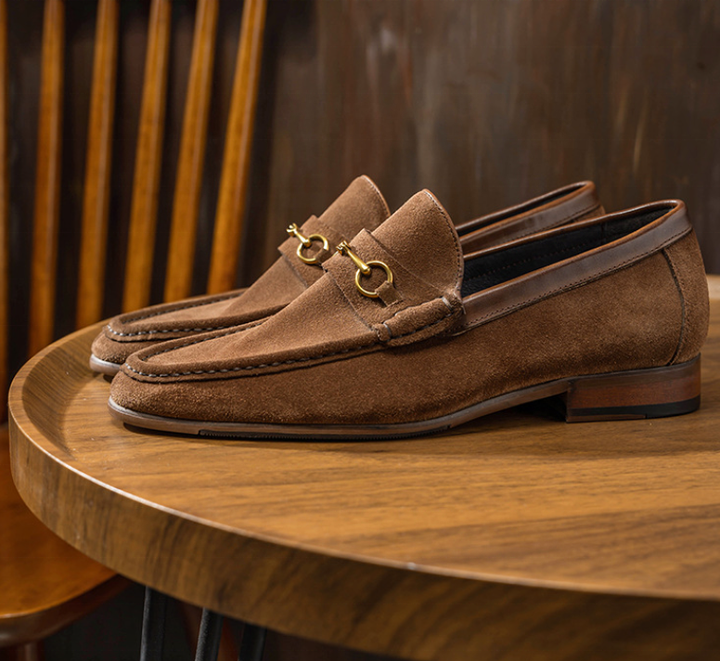 British style suede formal shoes 