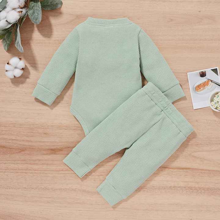 Newborn Baby Boy Girl Clothes Ribbed 
