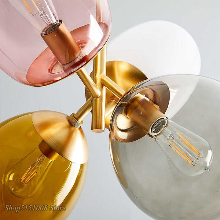 Glass pendant lamp for room 