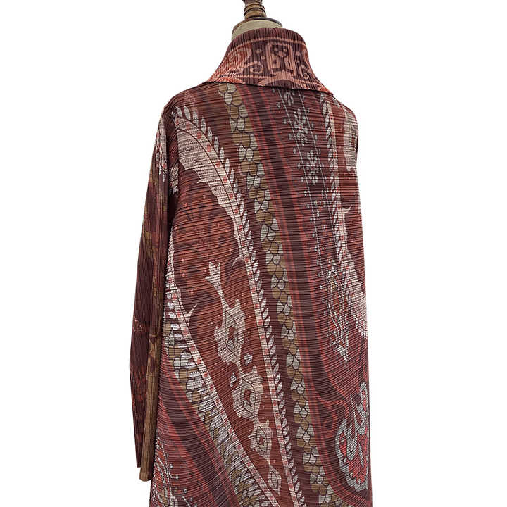 Miyake colorful pleated abaya