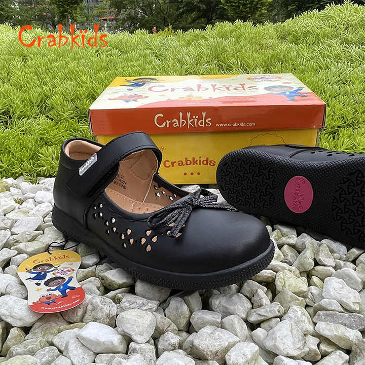 Crabkids New Children Princess Kids Toddler Real School Girl Dress Girls Leather Shoes 
