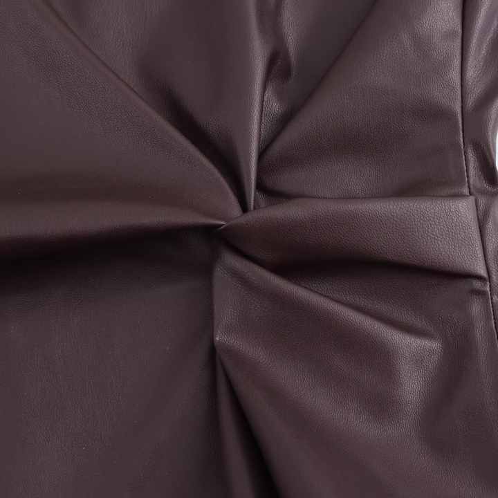 Women's long faux leather dress 