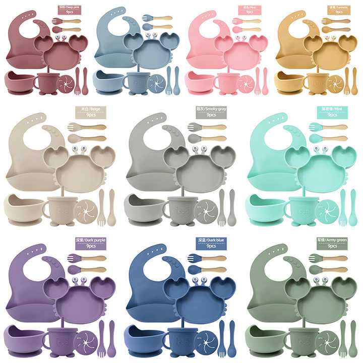 الأكثر مبيعًا سيليكون لطعام الأطفال مجموعة . Best Selling Silicone Baby Food Set