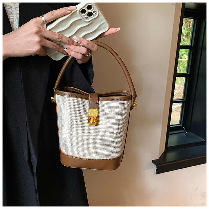Simple bucket bag for women 