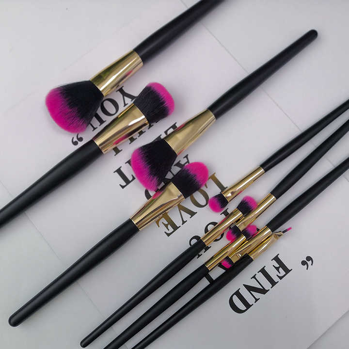 Makeup Brush Set مجموعة فرش مكياج نباتية، فرشاة أساس تجميلية