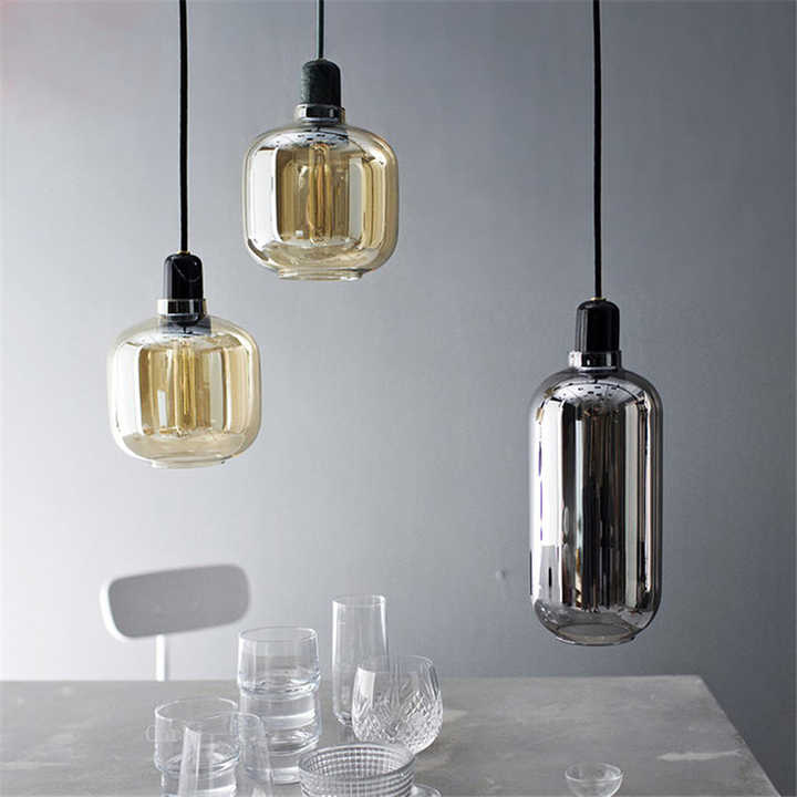 Glass pendant lights 