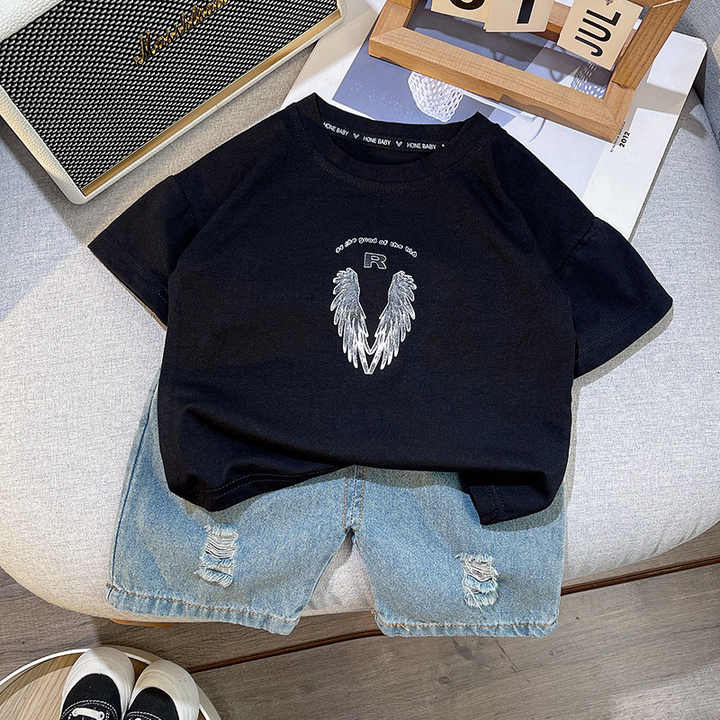 Boys' short-sleeved wings shorts 