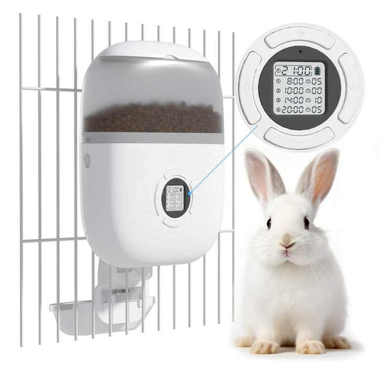 Food Hopper Auto Pet Cat Rabbit Small Bowls &amp; Feeders 