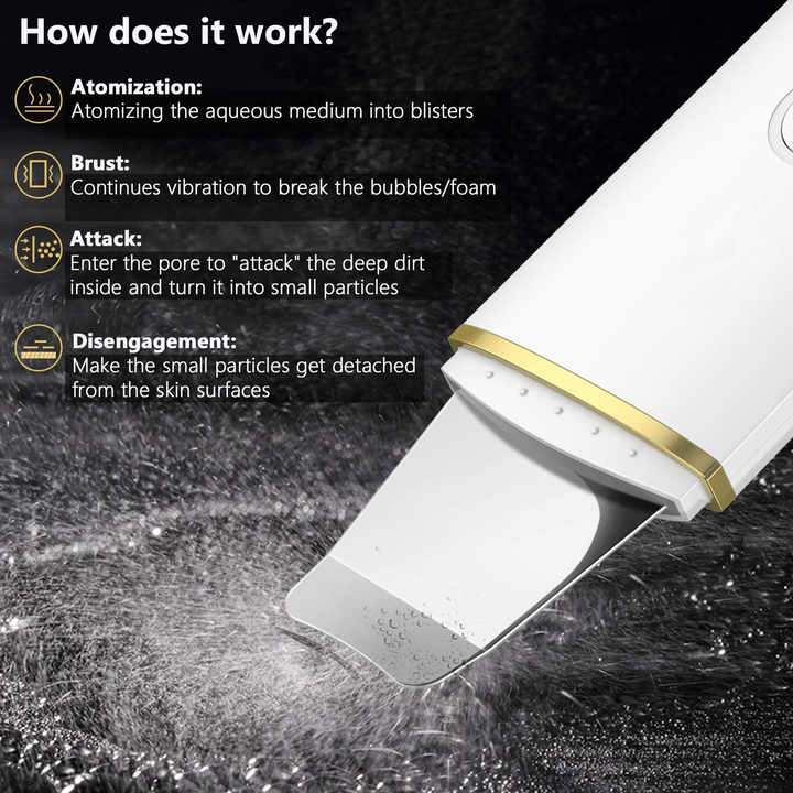 Ultrasonic skin cleaning device 