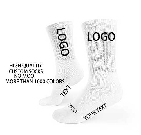 Factory Custom Logo Socks High Quality Custom White 
