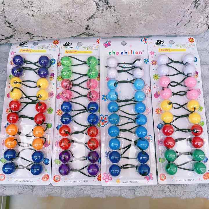 Kids Hair Accessories Rubber Band Beads Hairband 