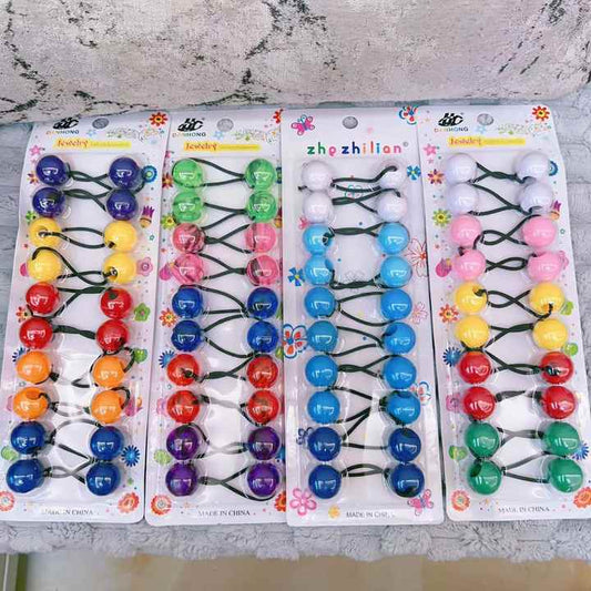 Kids Hair Accessories Rubber Band Beads Hairband 