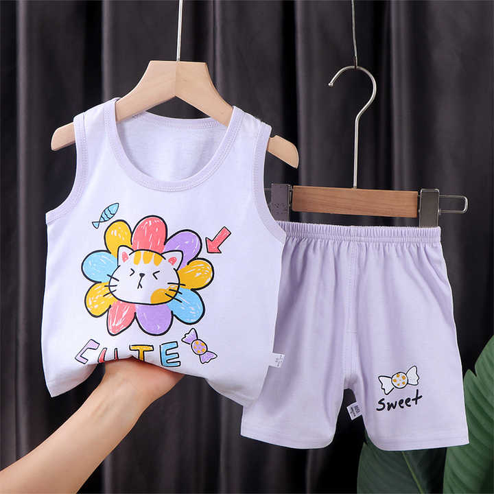 Boys' shorts, summer clothes for little boys with cartoon print 