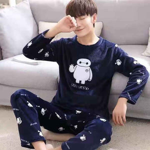أطقم ملابس نوم شتوية للرجال ملابس نوم رجالية . Men's Winter Sleepwear Sets Men's