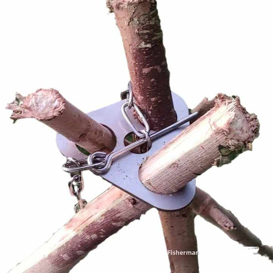 حامل ثلاثي القوائم محمول قابل للطي من الفولاذ . Portable Folding Stainless Steel Outdoor Tripod Campfire