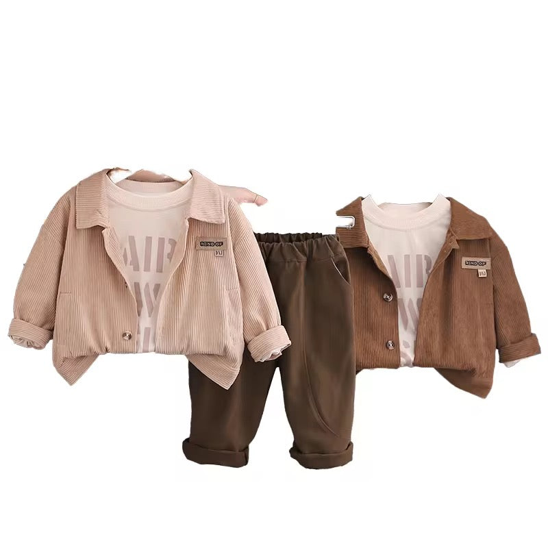 Boys' pants, shirt, pants and jacket set
