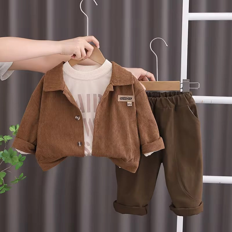 Boys' pants, shirt, pants and jacket set