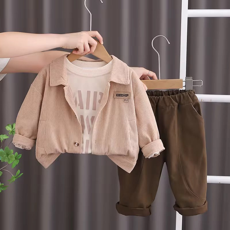 Boys' pants, shirt, pants and jacket set
