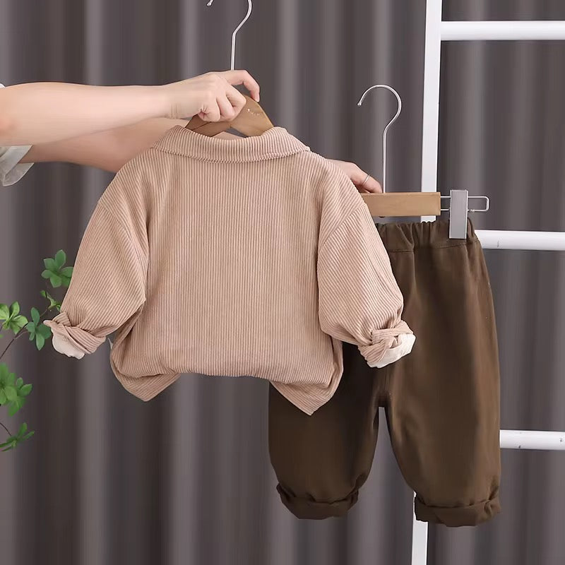 Boys' pants, shirt, pants and jacket set