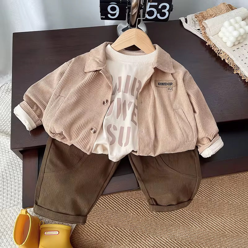 Boys' pants, shirt, pants and jacket set