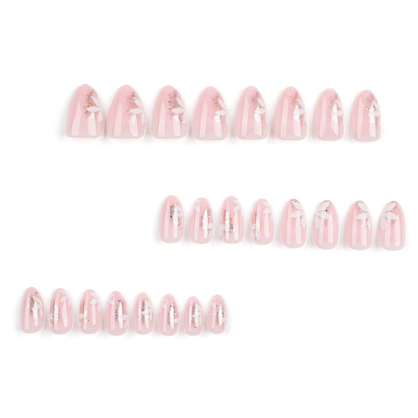 أظافر مزيفة جميلة يمكن إعادة استخدامها وتطبعها  Beautiful fake nails that can be reused and printed.