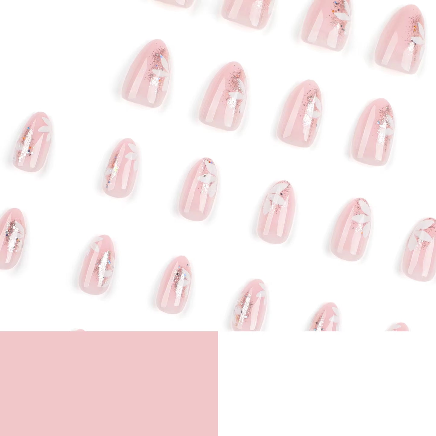 أظافر مزيفة جميلة يمكن إعادة استخدامها وتطبعها  Beautiful fake nails that can be reused and printed.